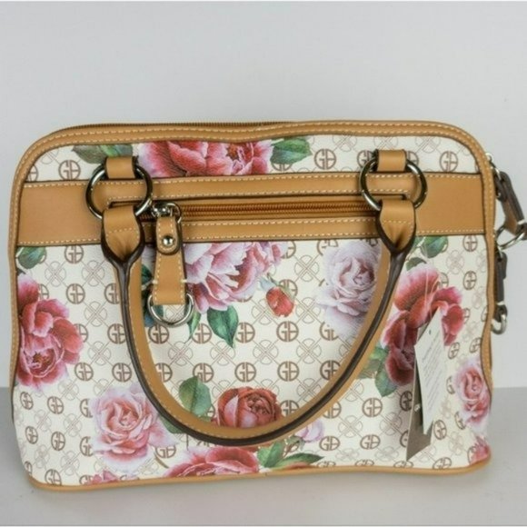 Giani Bernini Signature Peonies Dome Satchel - Picture 3 of 4